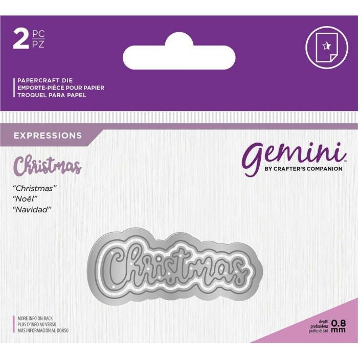 Gemini Die - Essentials Only Words - Christmas