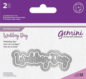 Gemini Die - Essentials Only Words - Wedding Day