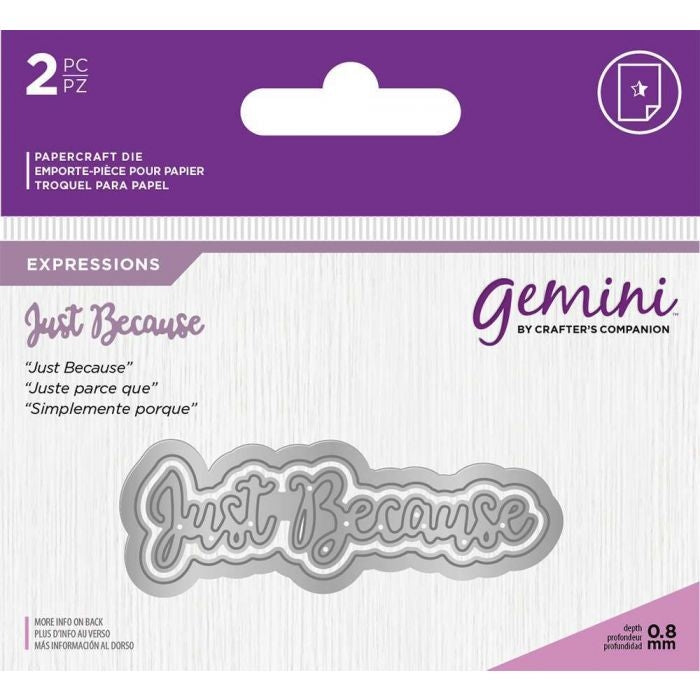 Gemini Die - Essentials Only Words - Just Because
