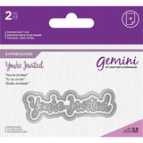 Gemini Die - Essentials Only Words - Youre Invite