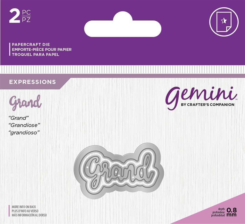 Gemini Die - Essentials Only Words - Grand