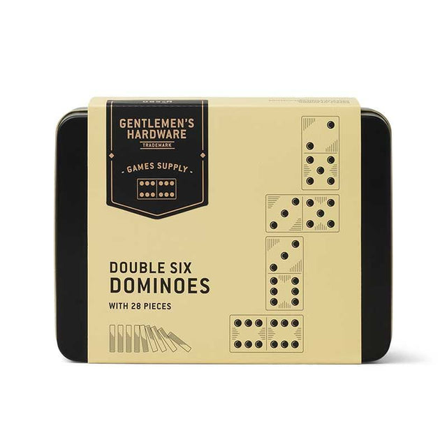 Gentlemen's Hardware Double Six Dominoes Game in a Tin