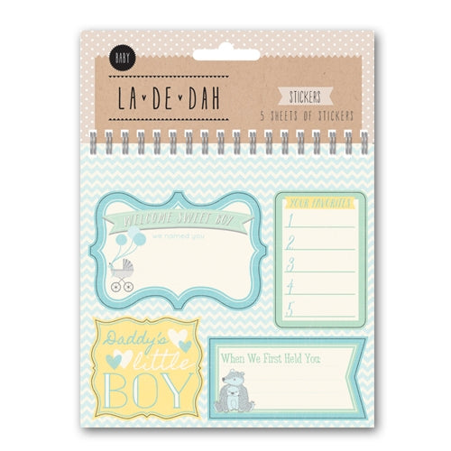 LA DE DAH BABY STICKER BOOK- BOY