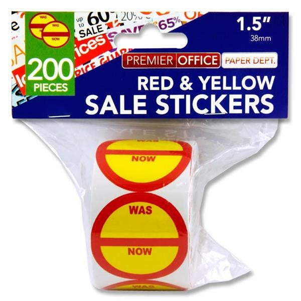 RED & YELLOW SALE STICLERS -200