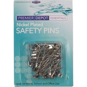 Nickel Safety Pins Pk50 36mm