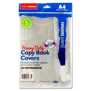 Pkt.5 A4 Pvc Heavy Duty Copy Book Covers