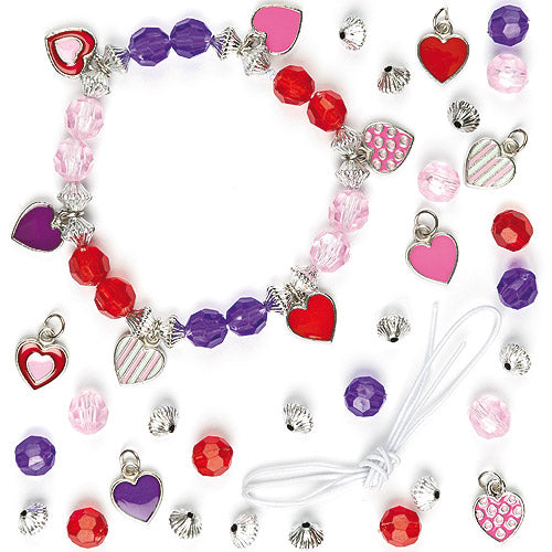 HEART CHARM BRACELET KITS PK.3