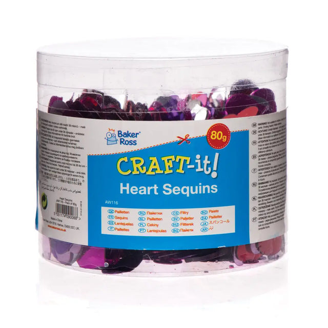 Heart Sequins (80g Per Jar)