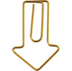 Metal Paperclips, size 40x25 mm, 6 pcs, gold