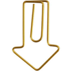 Metal Paperclips, size 40x25 mm, 6 pcs, gold