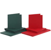 CardsEnvs Green/Red 15x15 cm, Pk.50