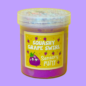 Squashy Grape Swirl Slime