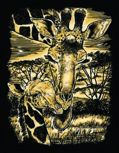 Artfoil Gold - Giraffe & Calf