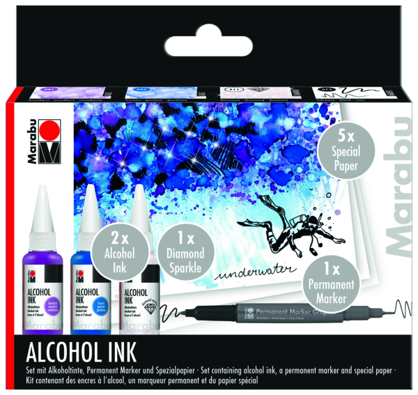 Marabu Alcohol Ink Set Underwater