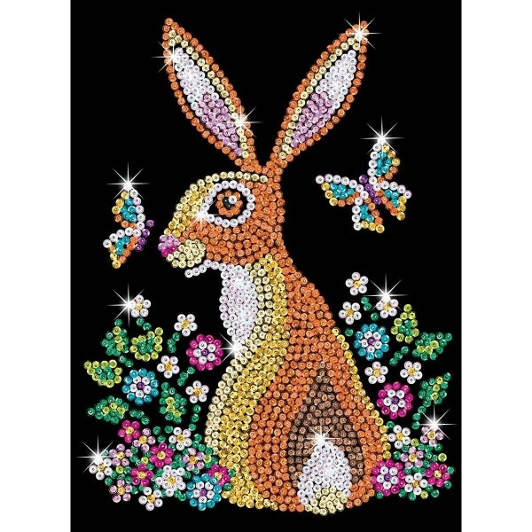 Sequin Art Blue Kit - Hare