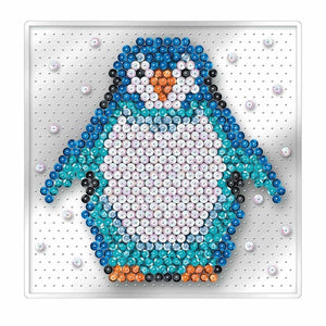 Sequin Art Pin-Free Penguin