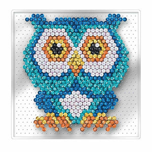 Sequin Art Pin-Free Owl