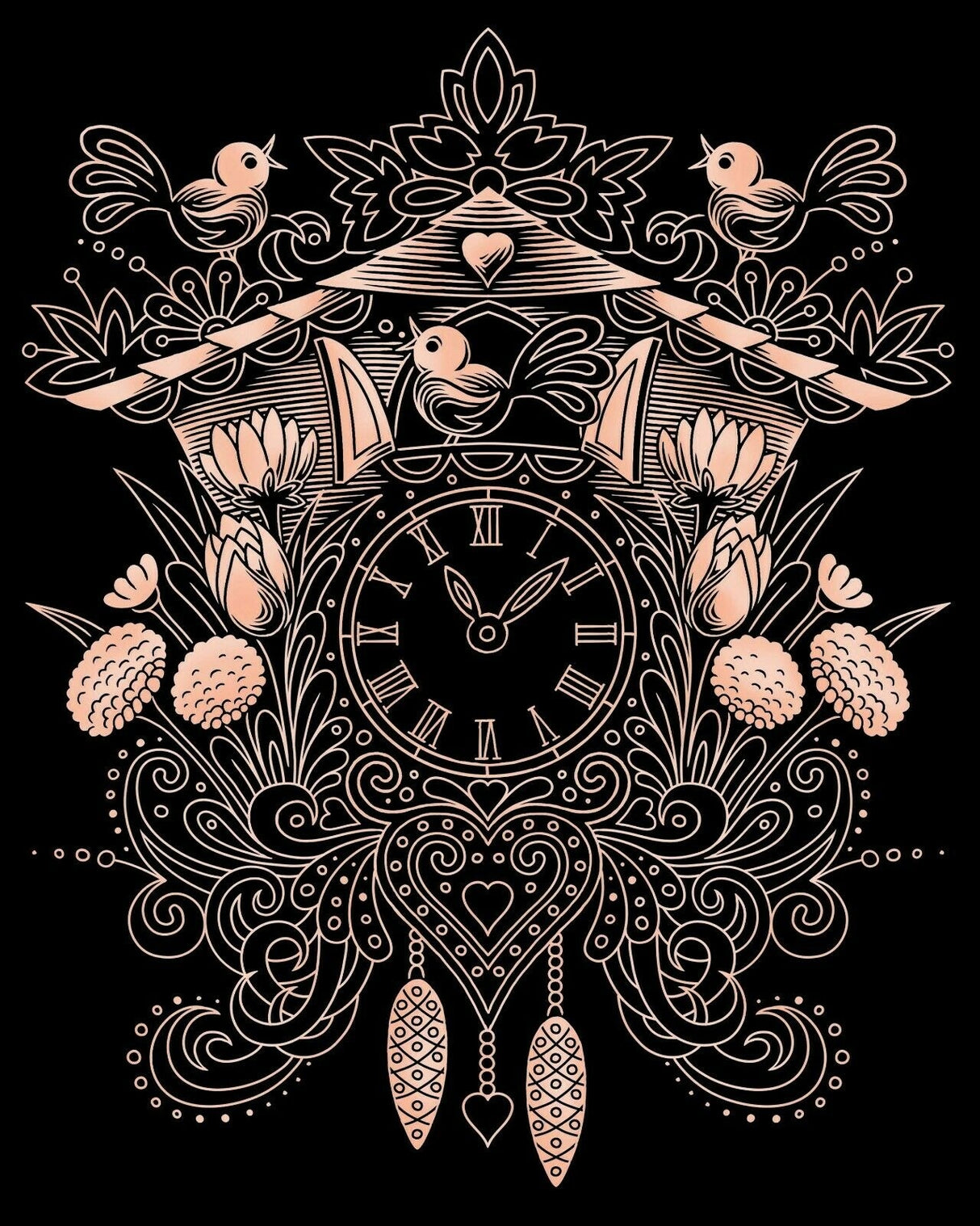 Artfoil Rose Gold - Cuckoo Clock