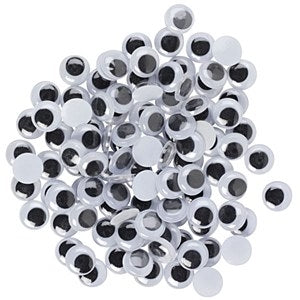 Wiggly Eyes Black/ White 6 And 8Mm (80 Pieces)