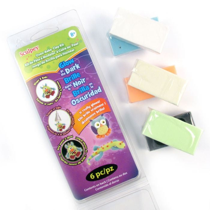 Sculpey Bake Shop Glow in the Dark Multipack Kit - 6 Pack