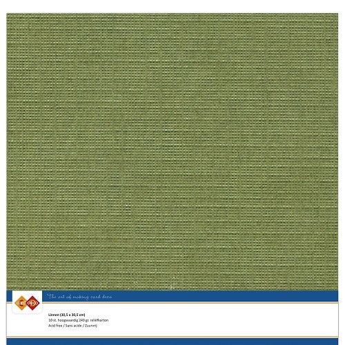 Linnenkarton - 30.5 x 30.5 - Moss Green