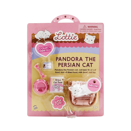 Lottie Doll Accessories - Pandora the Persian Cat Accessory Set