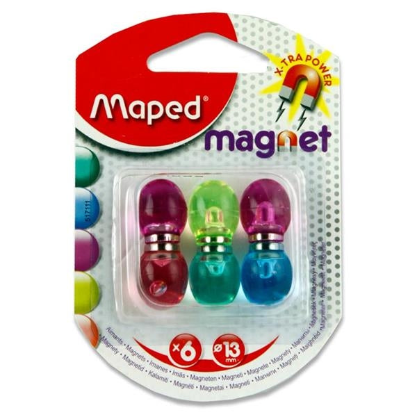 MAPED 6 TRANSLUCENT MAGNETS 13MM