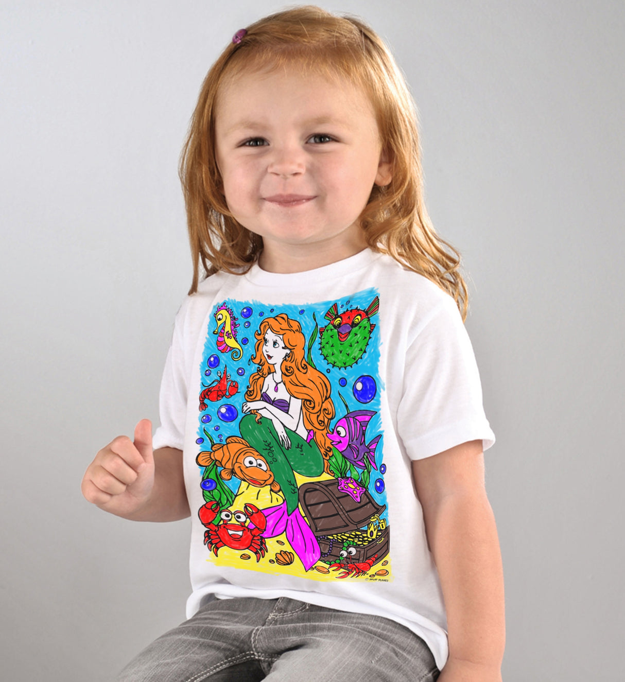 Splat Planet PYO T-Shirt: Mermaid (Size 3-4 Years)