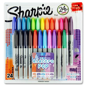 Sharpie 24 Asstorted Fine Markers - Electro Pop