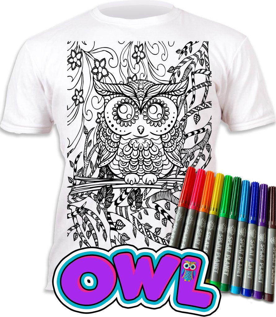 Splat Planet PYO T-Shirt: Owl (Size 3-4 Years)