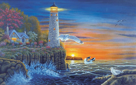 Paint By Numbers Adult Large - Waterside Lighthouse