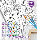 Dinosaur Pop Art Paint By Numbers