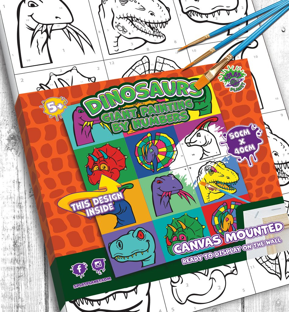 Dinosaur Pop Art Paint By Numbers