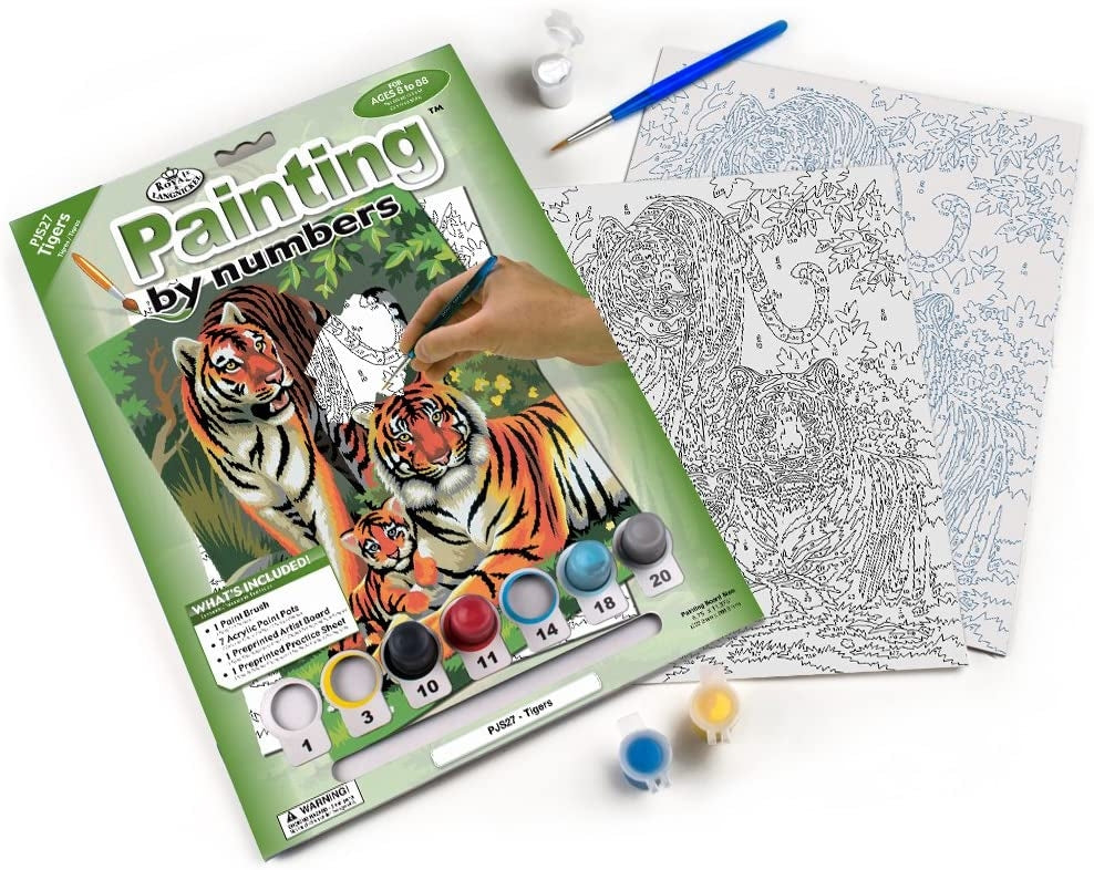 Paint By Numbers Junior Small - Tigers