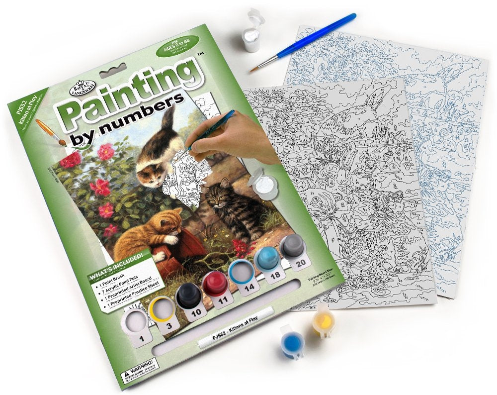 Paint By Numbers Junior Small - Kittens At Play