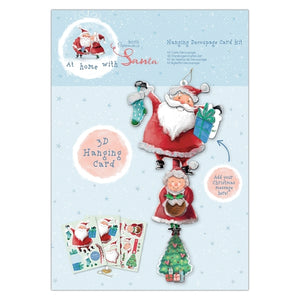 Hanging Decoupage Card Kit - At Home with Santa