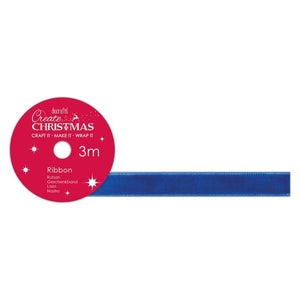 Velvet Ribbon (3m) - Royal Blue - Create Christmas