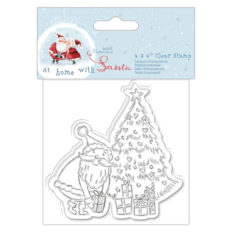 4 x 4" Clear Stamp - At Home with Santa - Tree