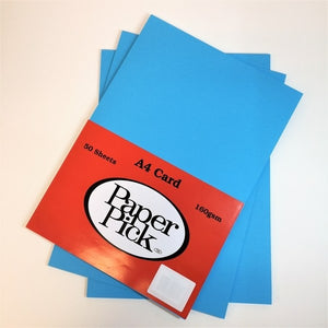 A4 Mid Blue Card 50 Sheets