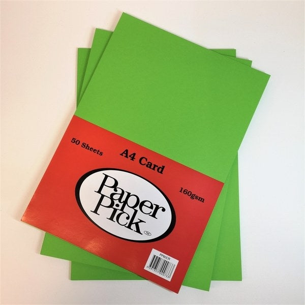 A4 Card Mid Green 50 Sheets