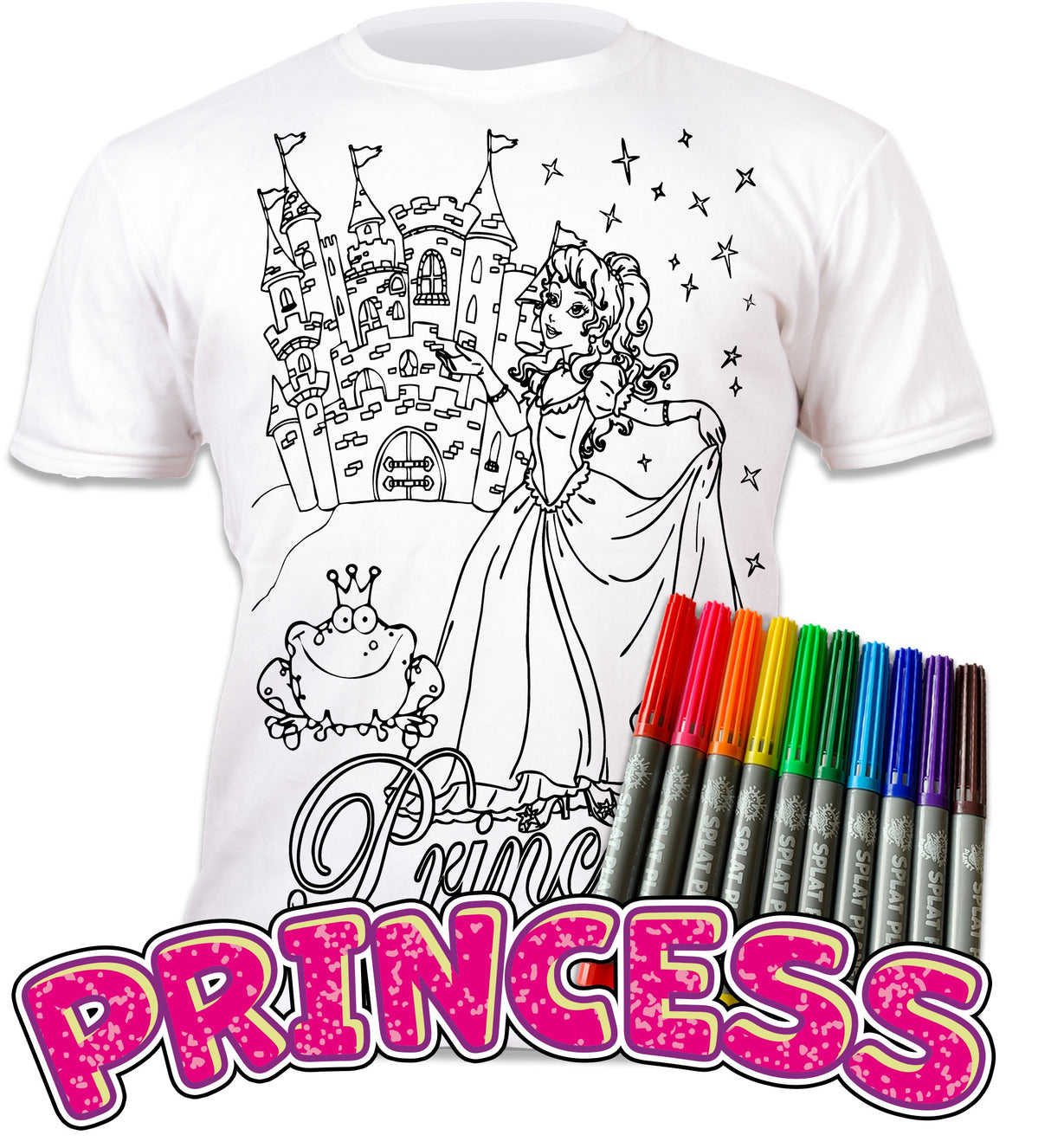Splat Planet PYO T-Shirt: Princess (Size 3-4 Years)