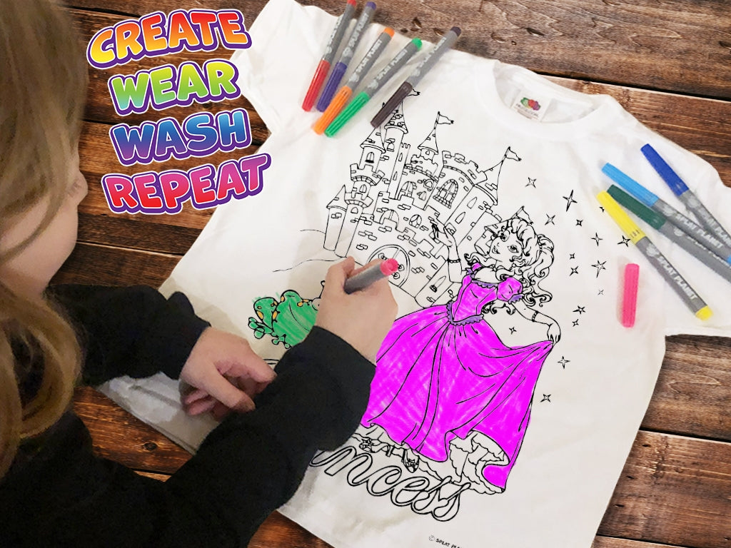 Splat Planet PYO T-Shirt: Princess (Size 3-4 Years)