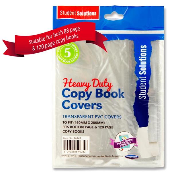ORMOND A4 PK.5 BOOK COVERS