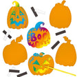 Pumpkin Scratch Art Magnets (Pack of 12)