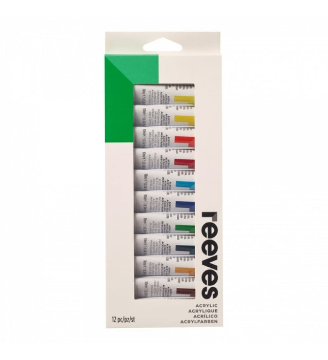 Reeves Fine Acrylic Paint Set (12 x 10ml)