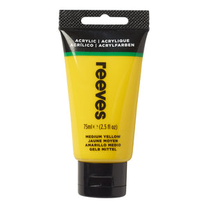 REEVES 75ML ACRYLIC-MED.YELLOW
