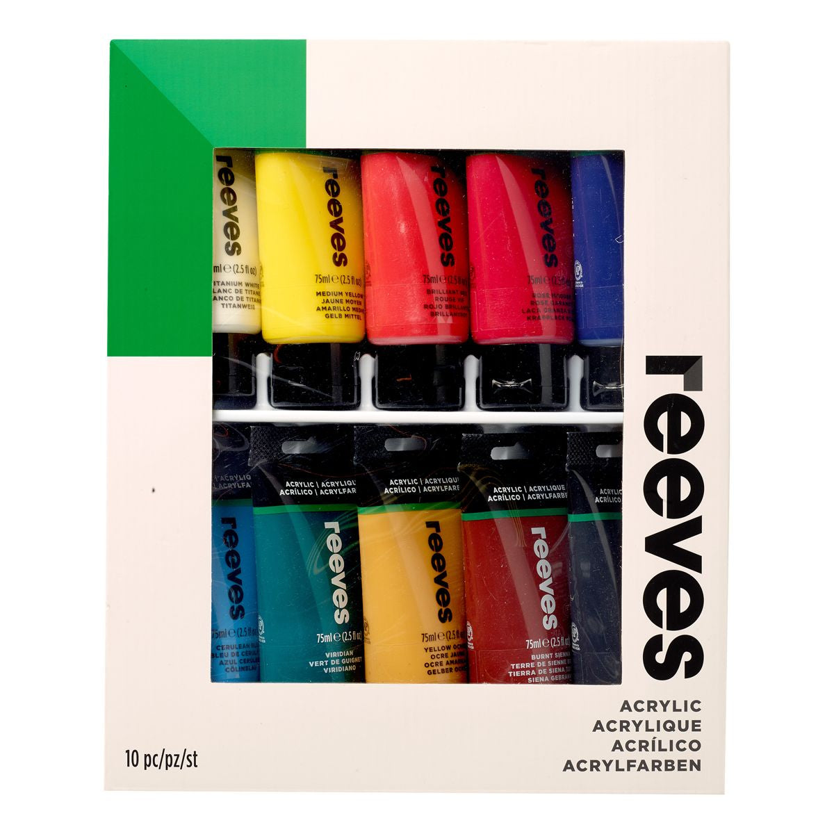 Reeves Acrylic Paint Set (10 x 75ml)
