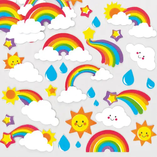 Rainbow Foam Stickers (Pack of 120)