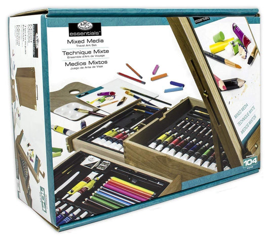85pc Royal Brush Essentials Beginner Mixed Media Wood Box Set
