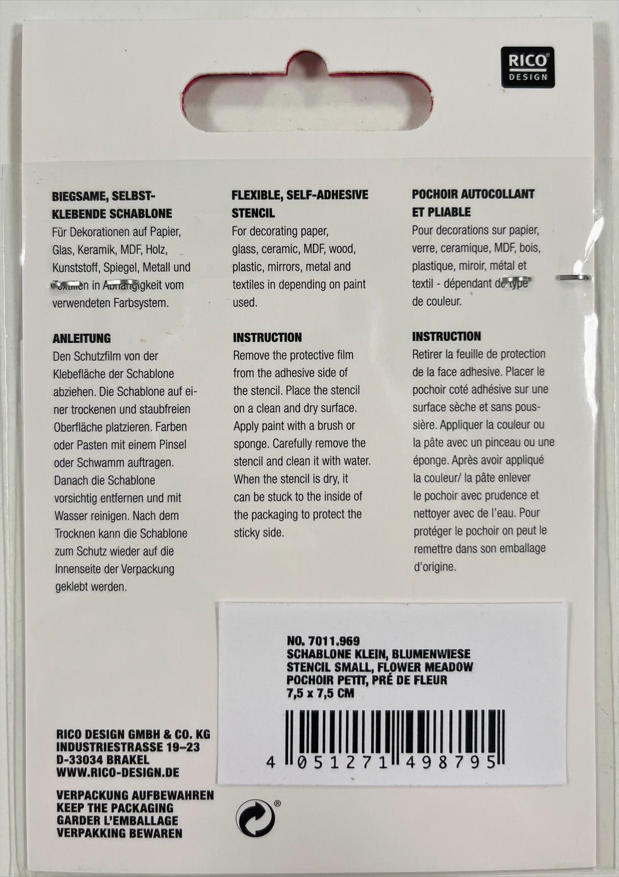 Stencil Small, Flower Meadow